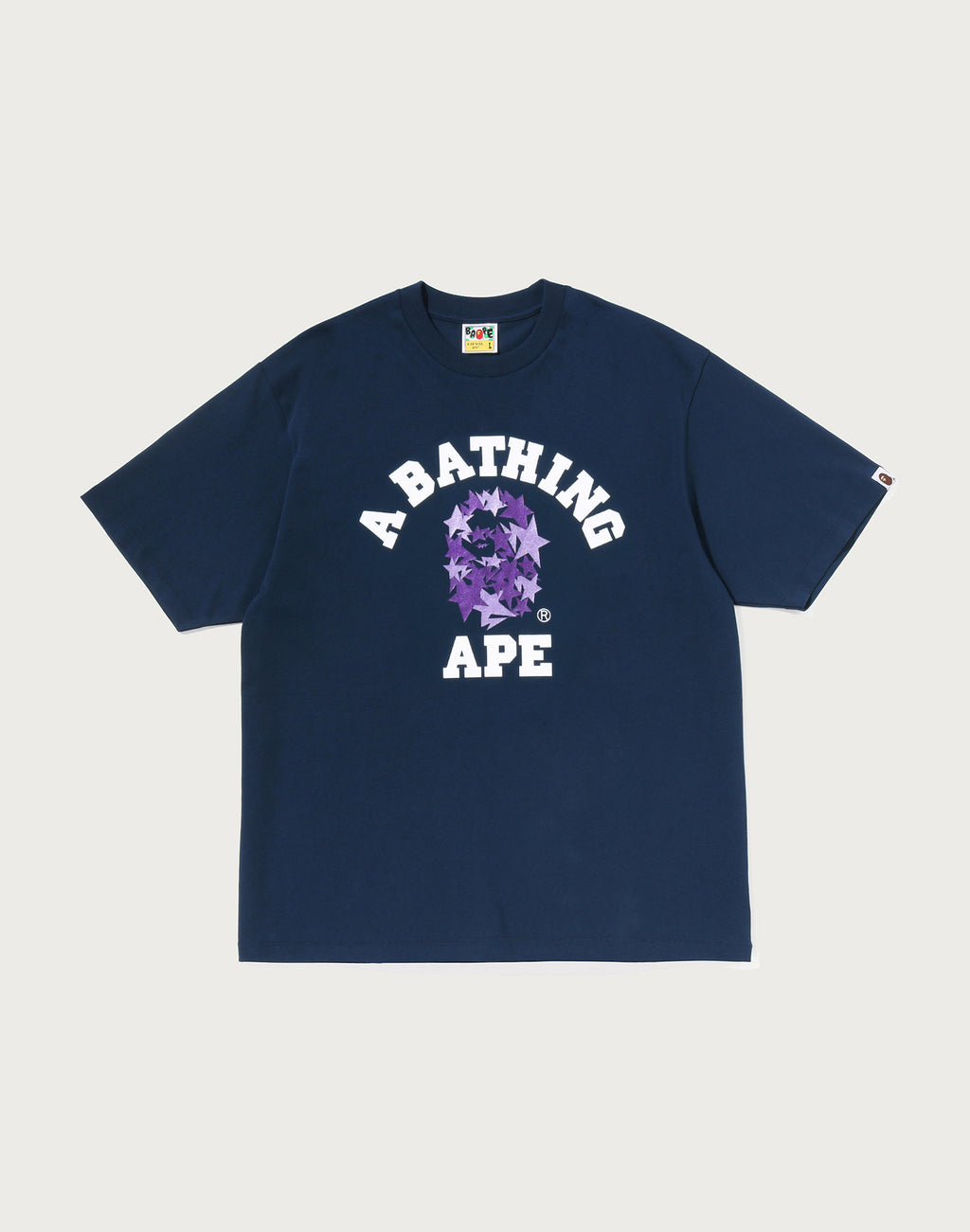 METALLIC BAPE STA COLLEGE RELAXED FIT TEE MENS