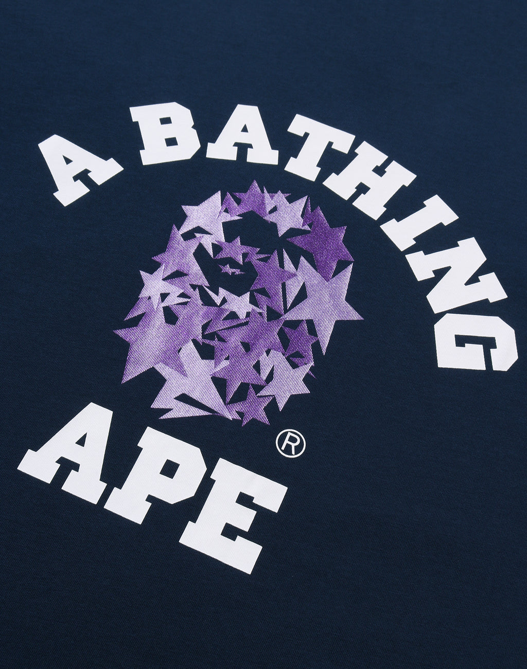 METALLIC BAPE STA COLLEGE RELAXED FIT TEE MENS