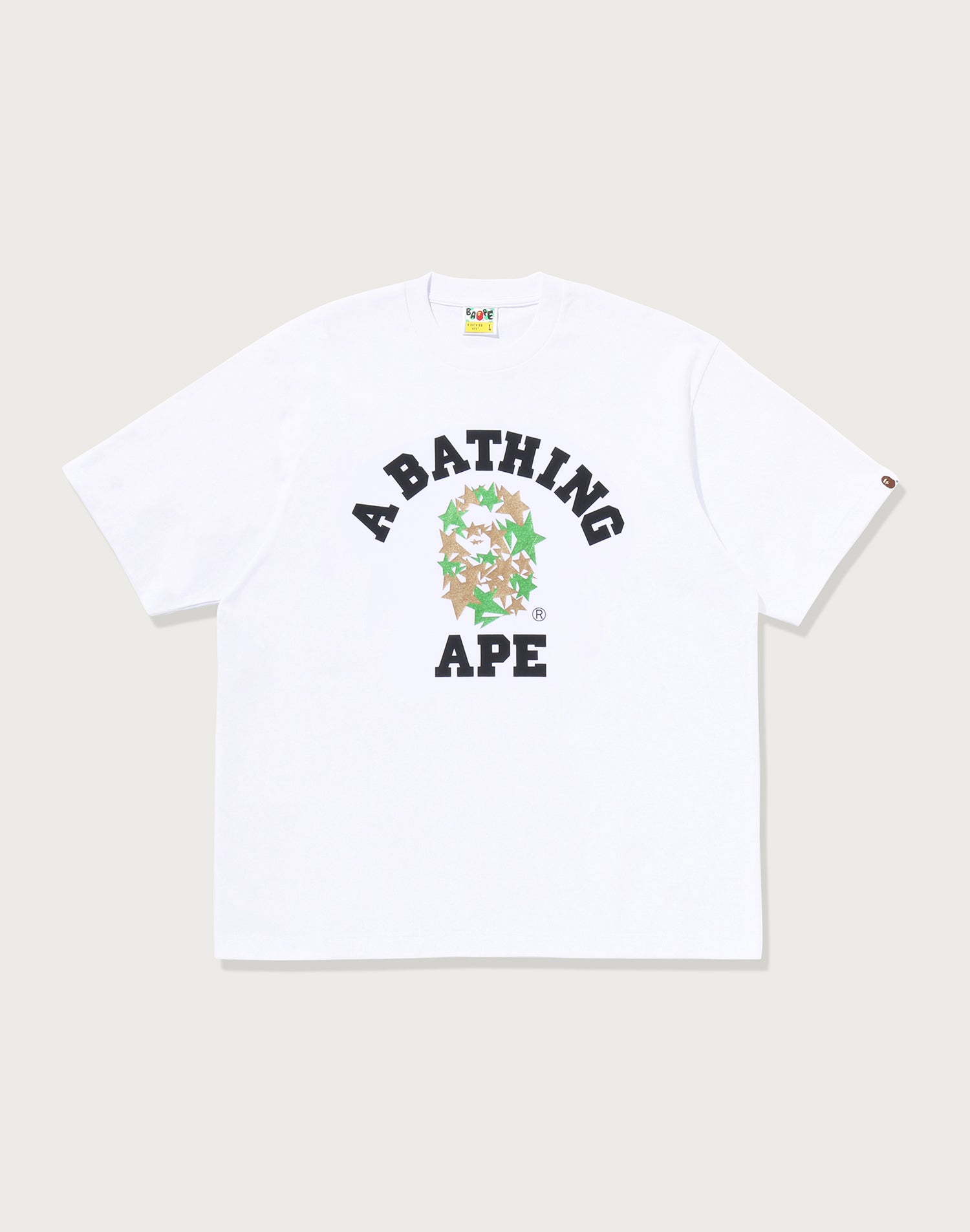 METALLIC BAPE STA COLLEGE RELAXED FIT TEE MENS