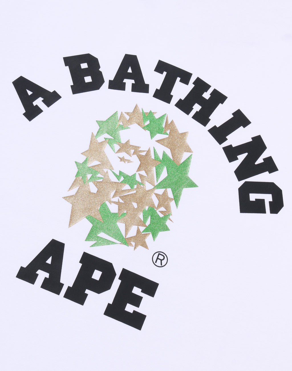 METALLIC BAPE STA COLLEGE RELAXED FIT TEE MENS