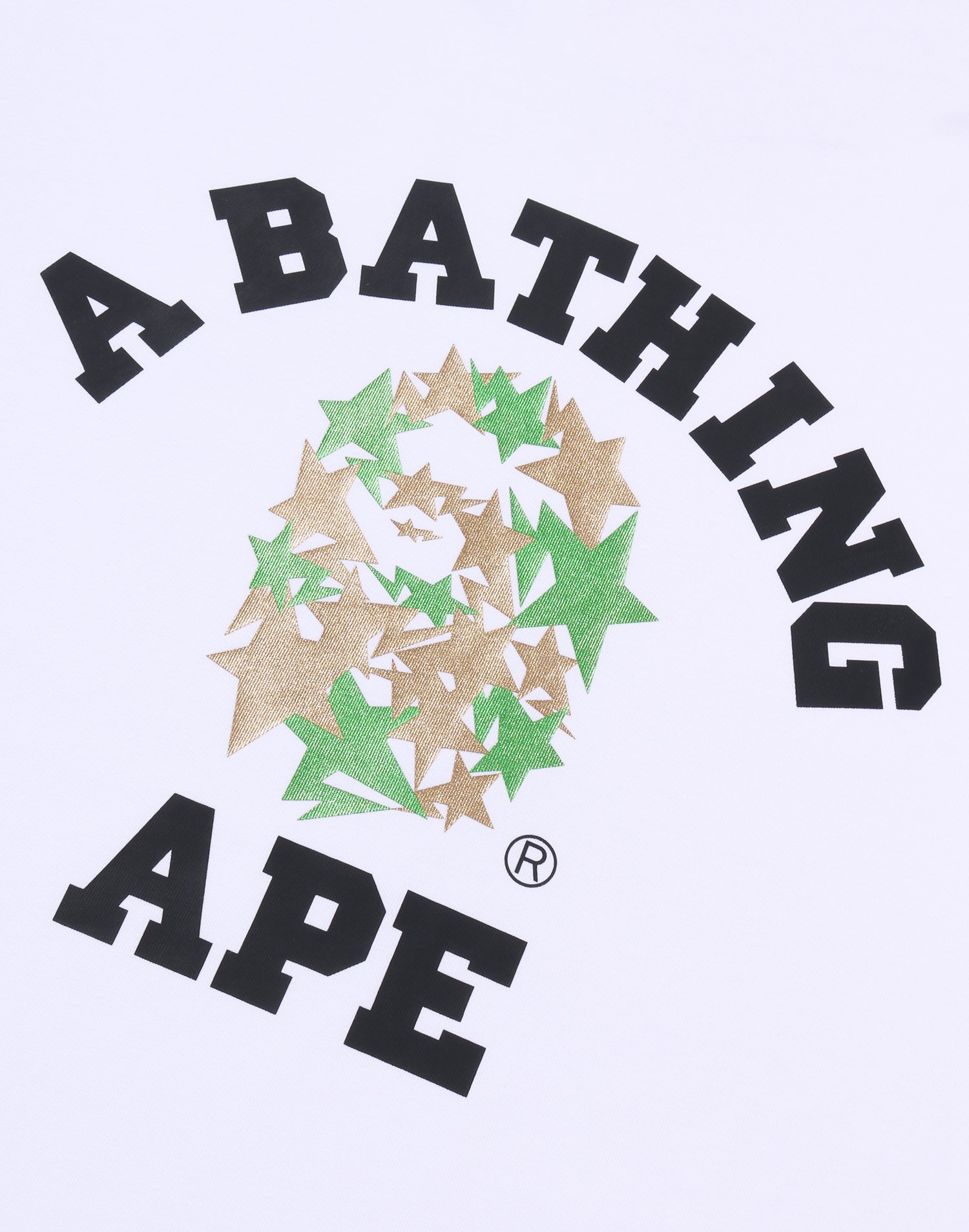 METALLIC BAPE STA COLLEGE RELAXED FIT TEE MENS