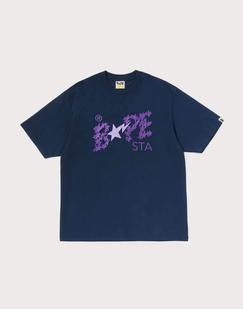METALLIC BAPE STA LOGO RELAXED FIT TEE MENS