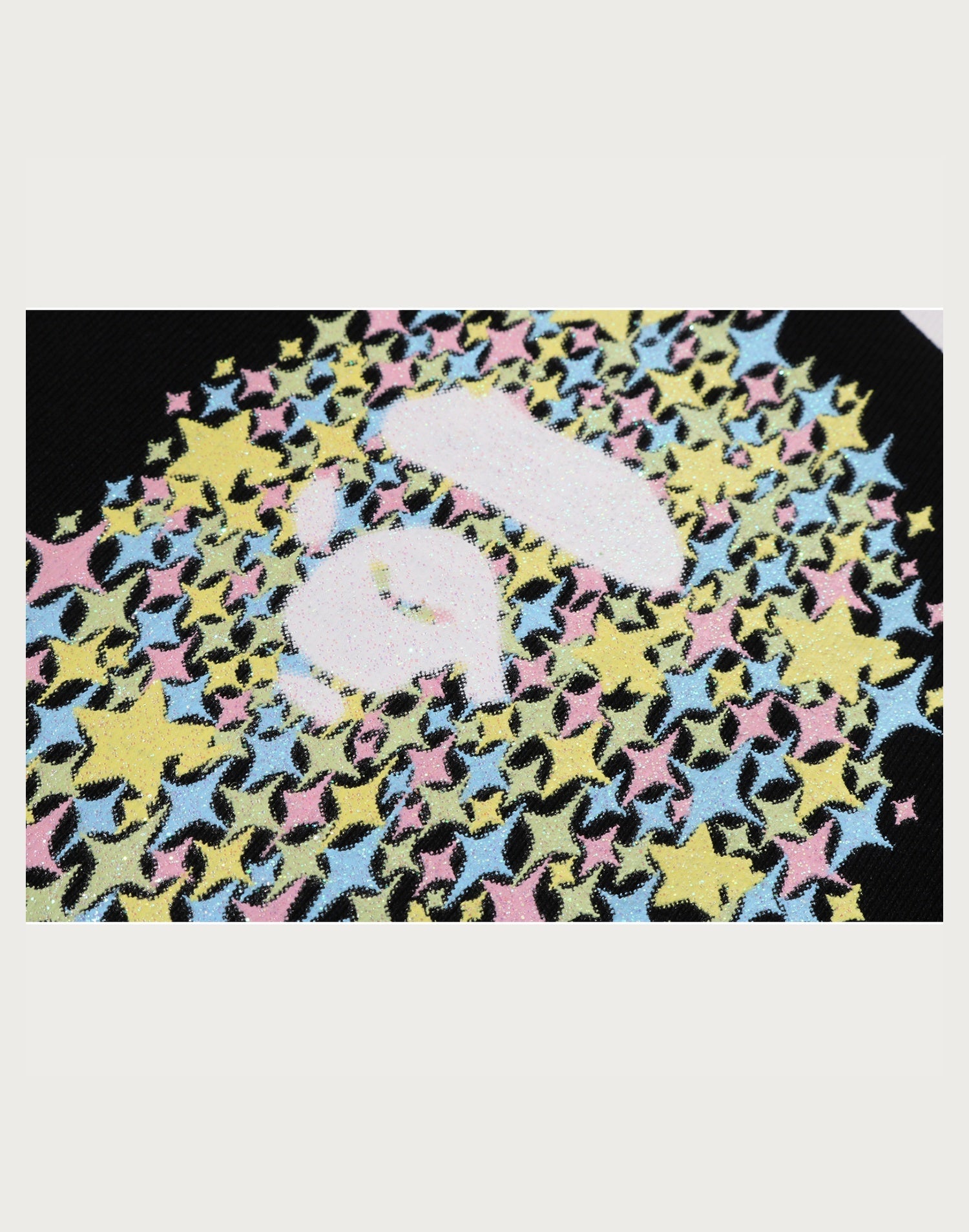 BLING STAR GLITTER COLLEGE TEE LADIES