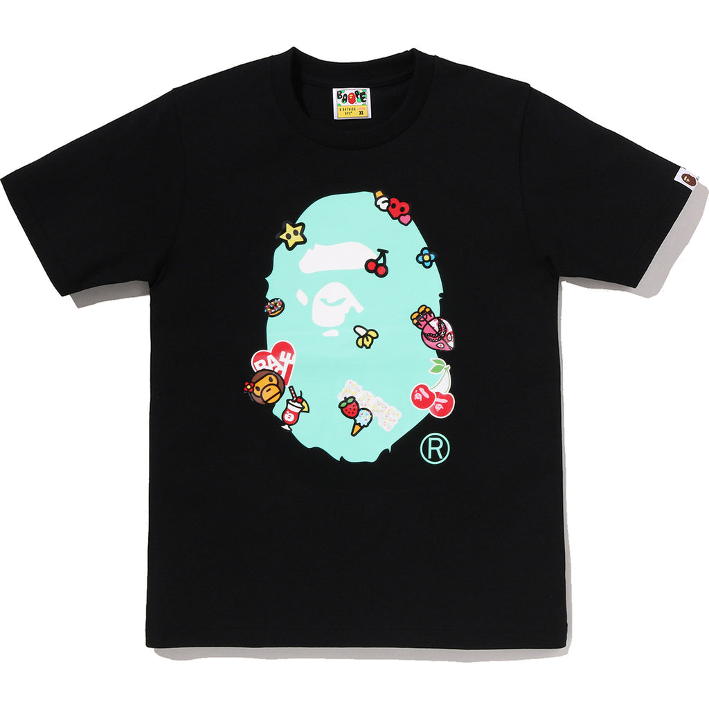STICKERS ON APE HEAD TEE LADIES