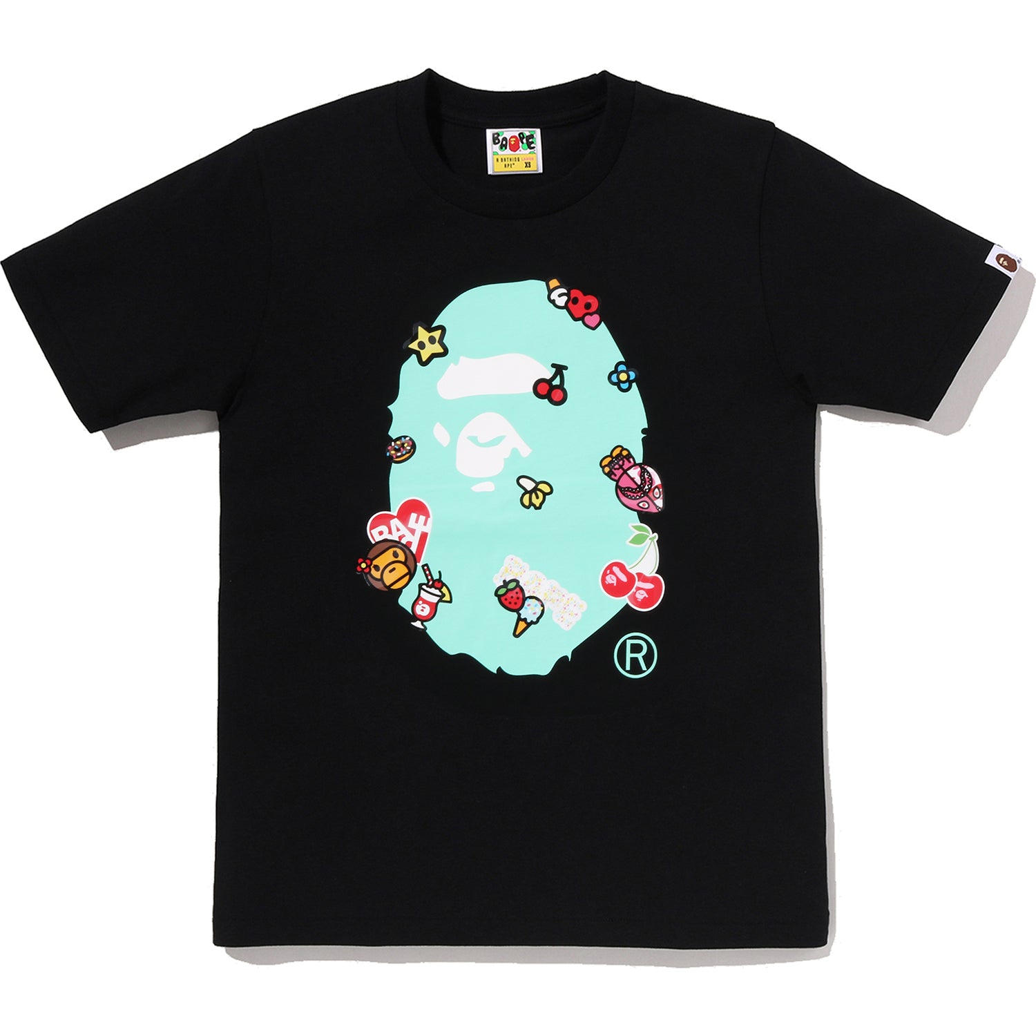 STICKERS ON APE HEAD TEE LADIES