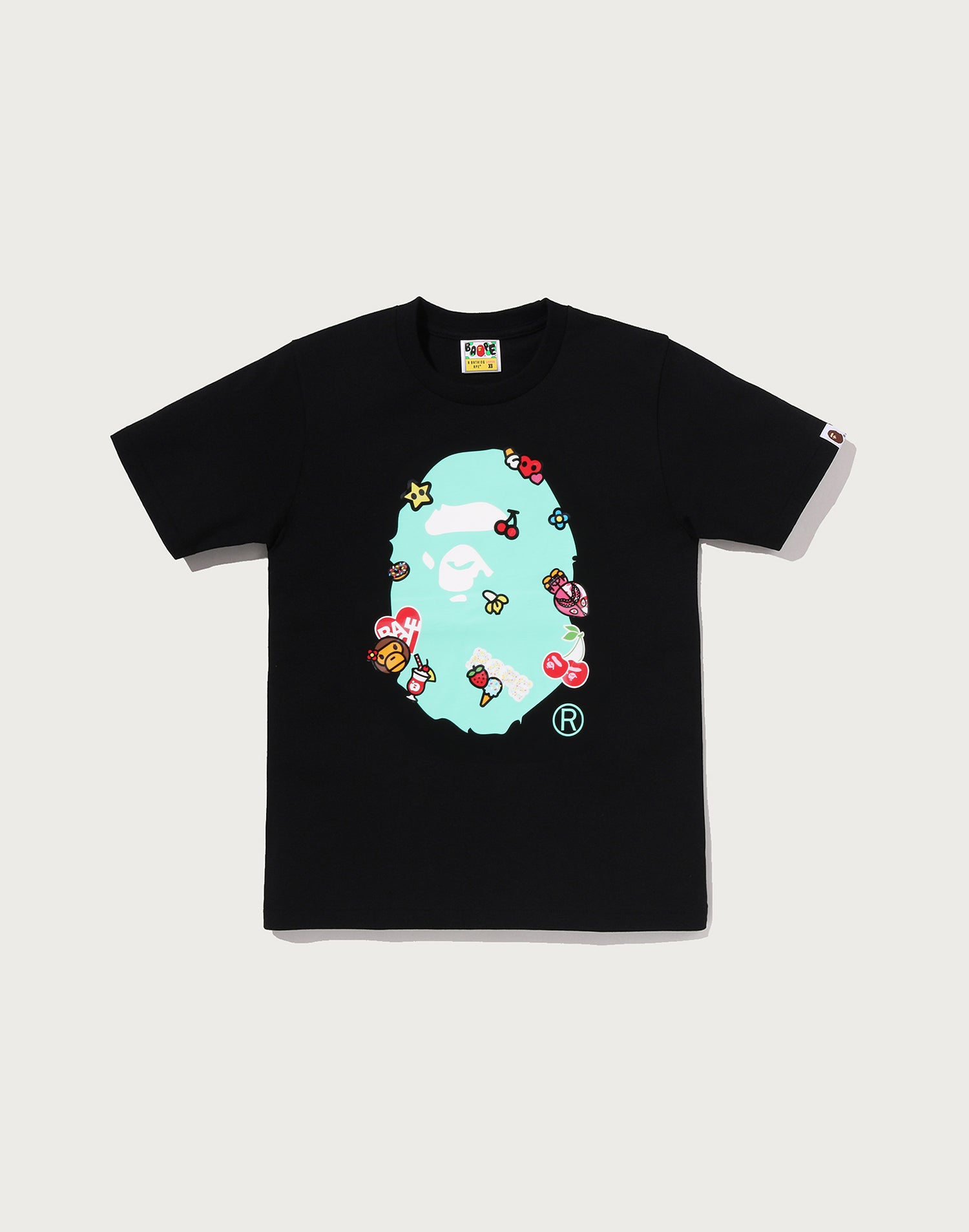 STICKERS ON APE HEAD TEE LADIES