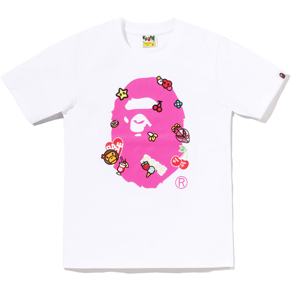 STICKERS ON APE HEAD TEE LADIES