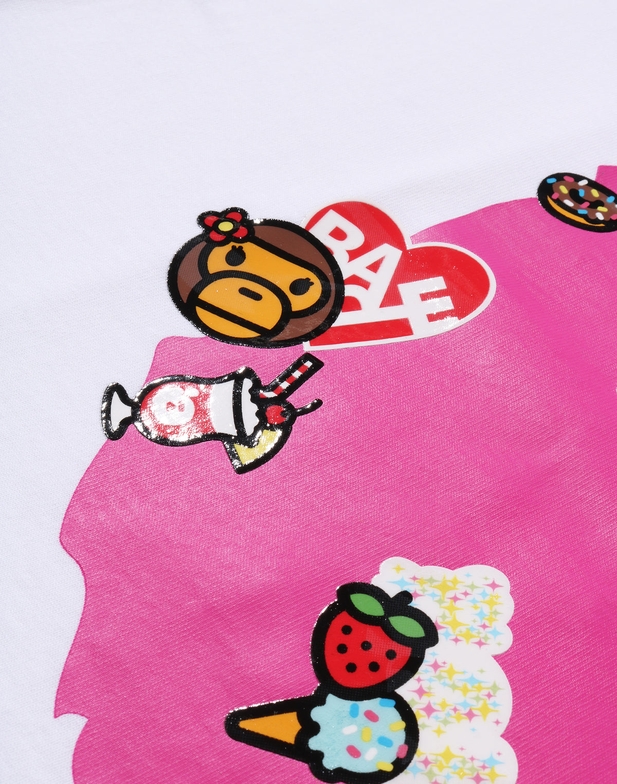 STICKERS ON APE HEAD TEE LADIES