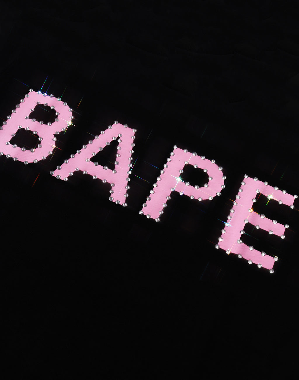 CRYSTAL STONE BAPE LOGO TEE LADIES