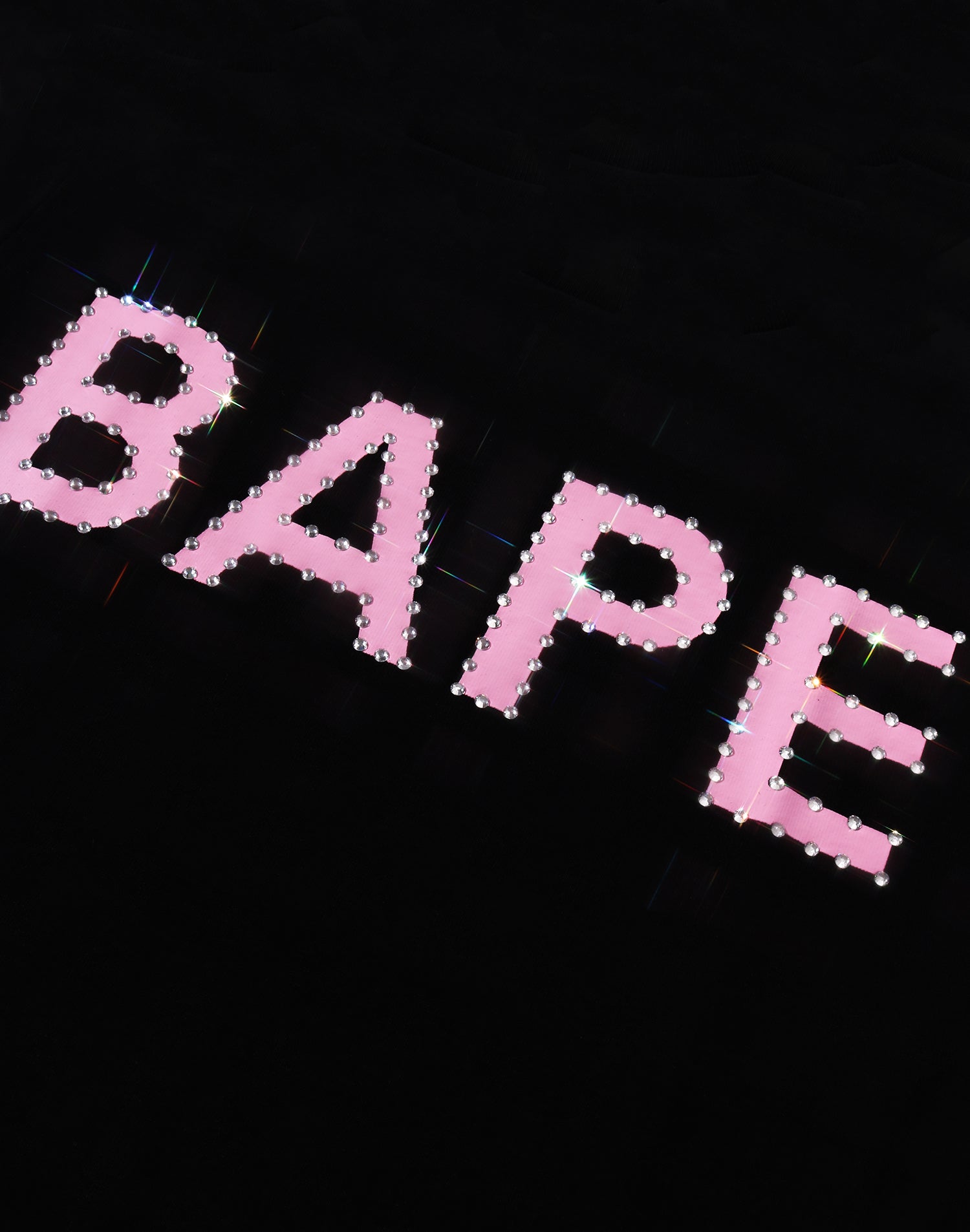 CRYSTAL STONE BAPE LOGO TEE LADIES