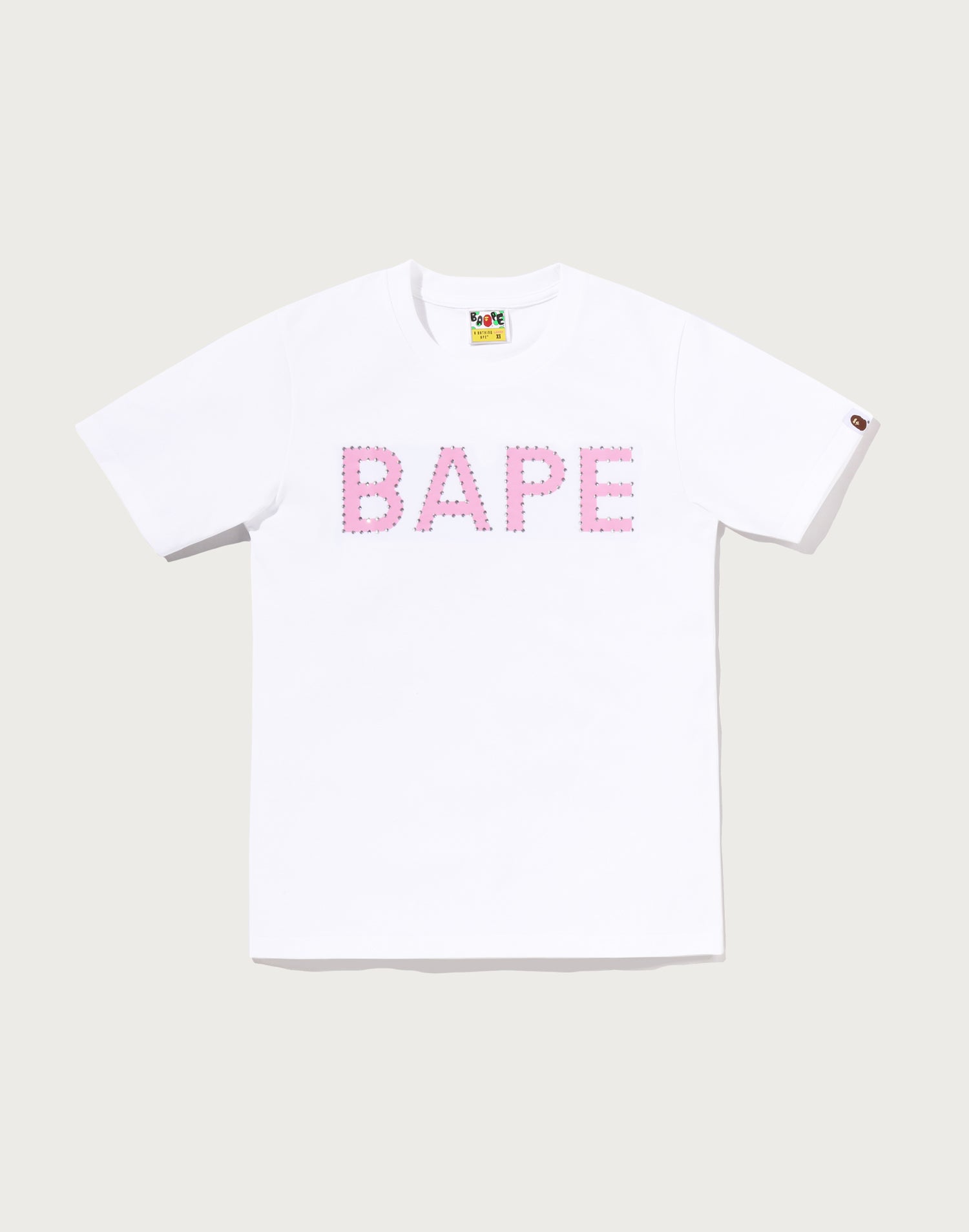CRYSTAL STONE BAPE LOGO TEE LADIES