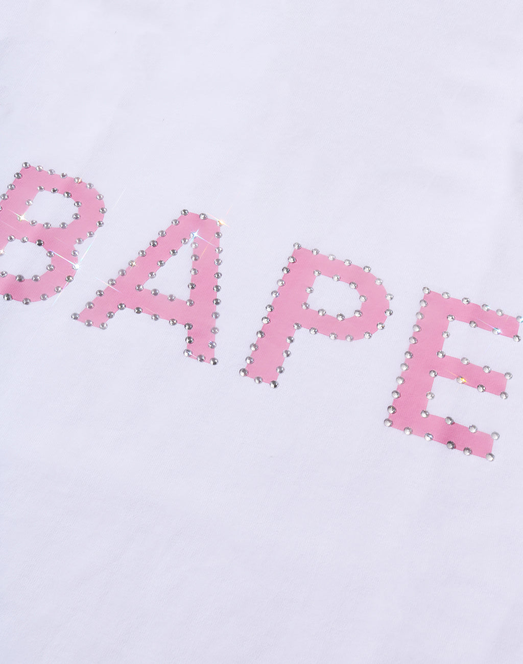 CRYSTAL STONE BAPE LOGO TEE LADIES