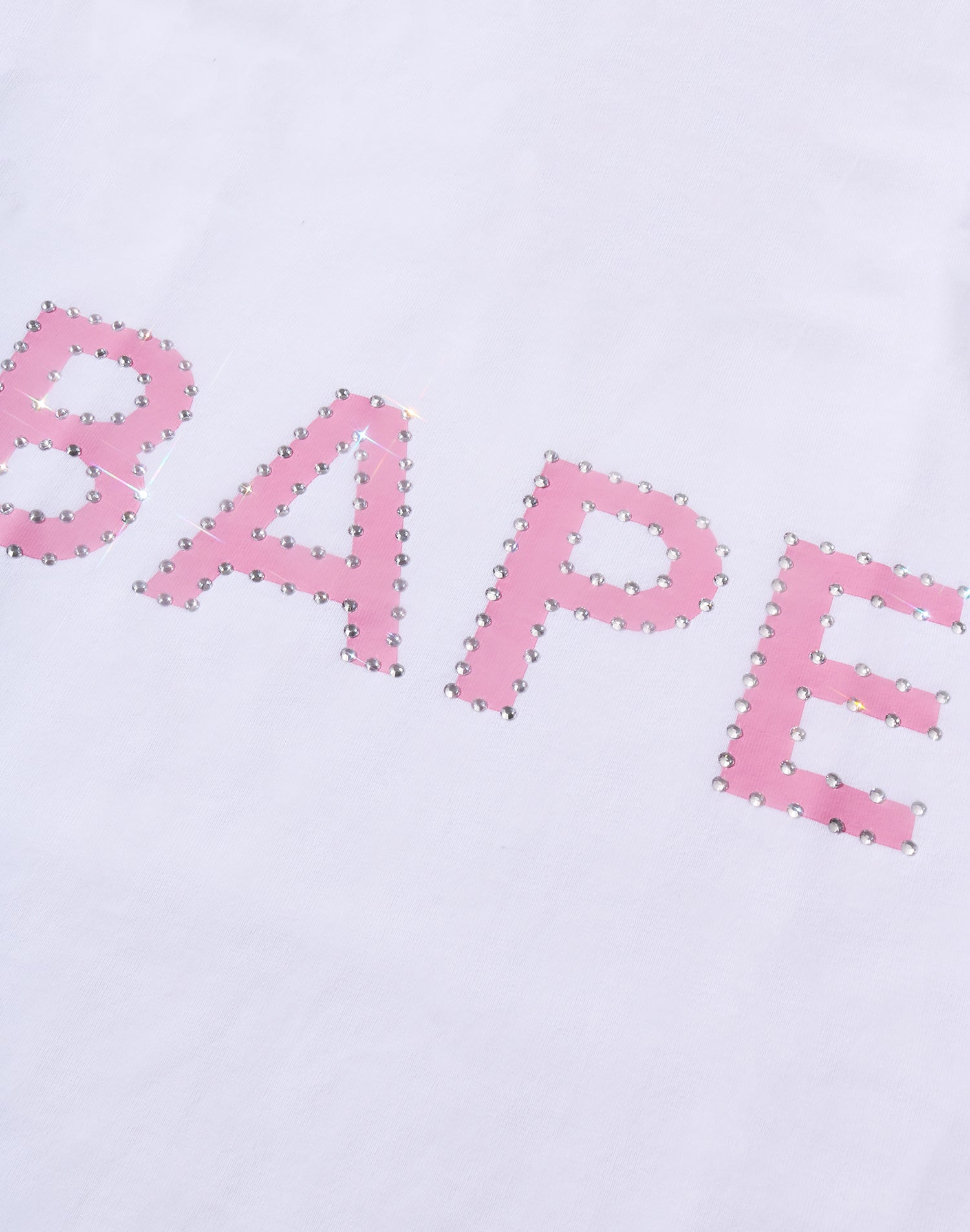 CRYSTAL STONE BAPE LOGO TEE LADIES