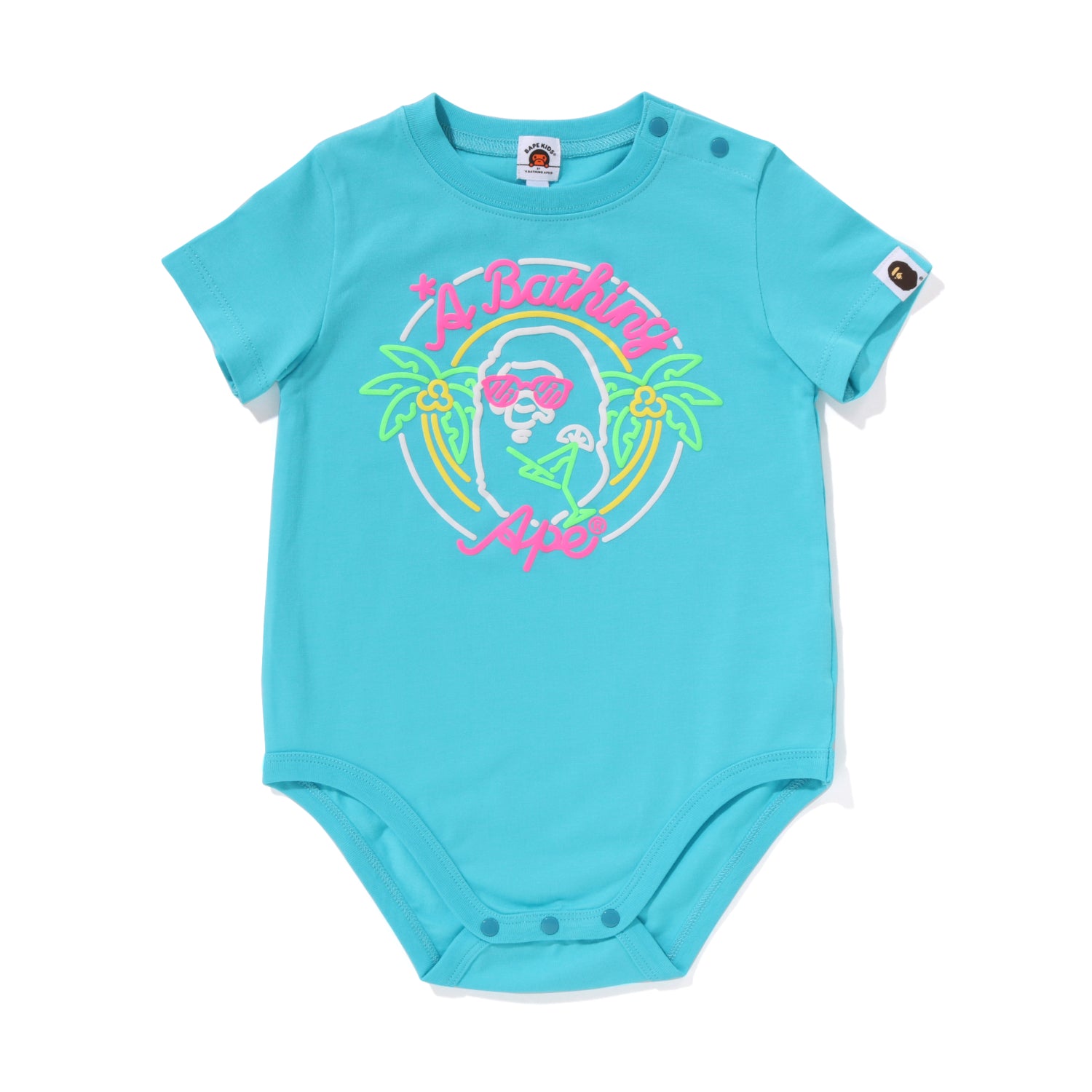 NEON APE HEAD BODYSUIT KB KIDS – us.bape.com