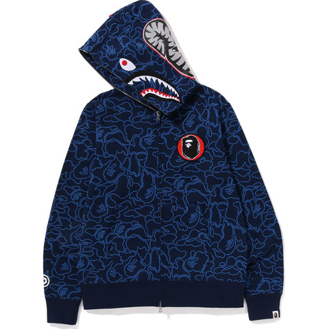 BAPE® 30TH ANNIV. LINE CAMO SHARK FULL ZIP HOODIE MENS | us.bape.com