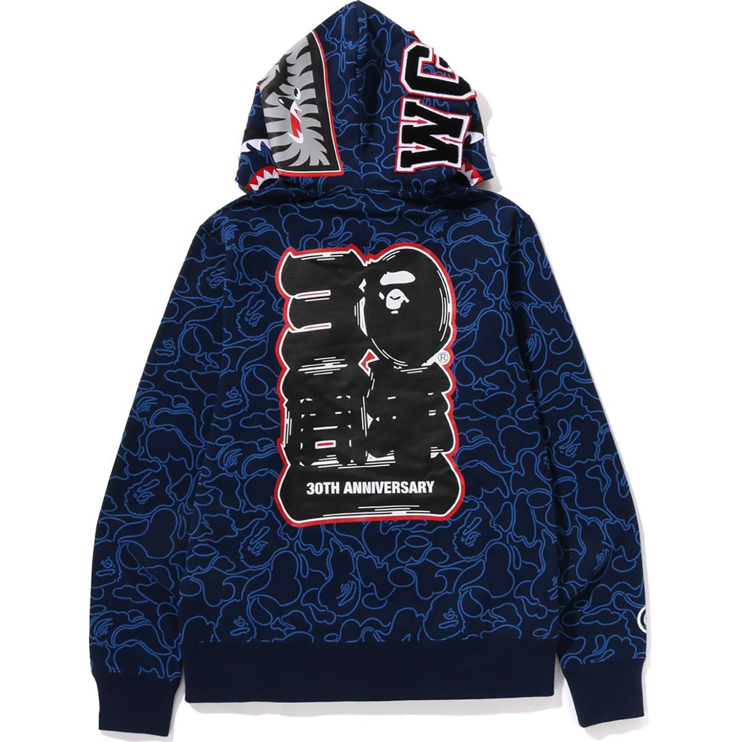 BAPE® 30TH ANNIV. LINE CAMO SHARK FULL ZIP HOODIE MENS – us.bape.com