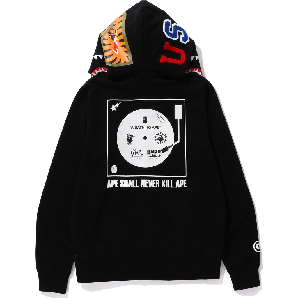 BAPE US LIMITED COLLECTION SHARK FULL ZIP DOUBLE HOODIE MENS | us