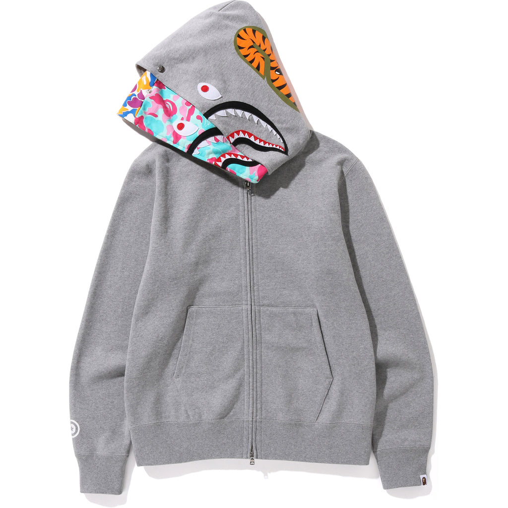 BAPE US LIMITED COLLECTION SHARK FULL ZIP DOUBLE HOODIE MENS