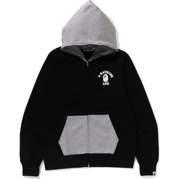 ONE POINT COLLEGE FULL ZIP HOODIE MENS | us.bape.com