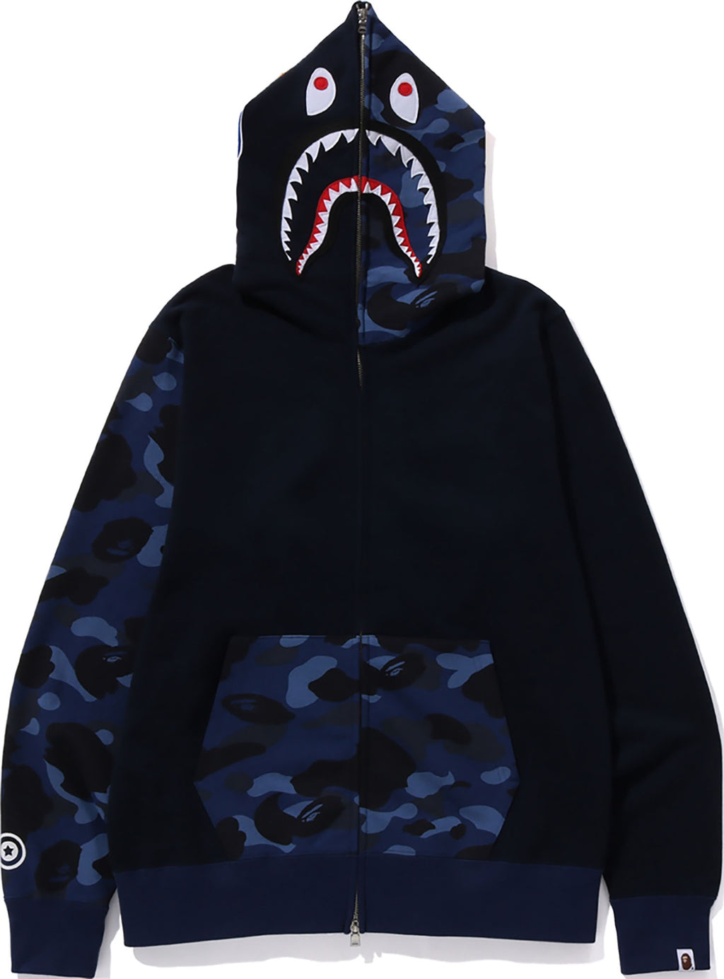 BAPE Shark Cotton Hoodie Street Fashion Camouflage Double Hooded  Jacket,CAMO Red 