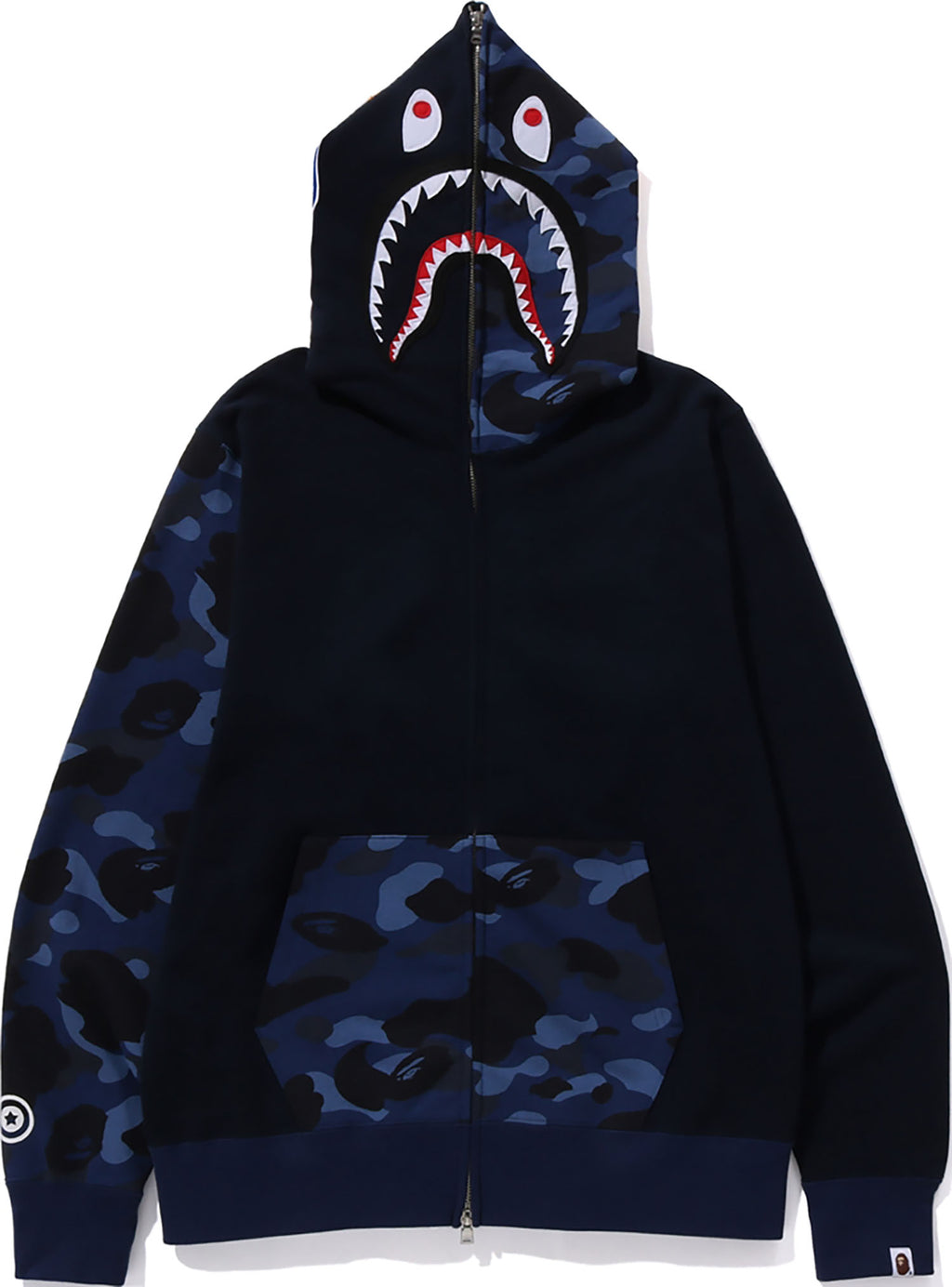 COLOR CAMO SHARK FULL ZIP HOODIE MENS us.bape