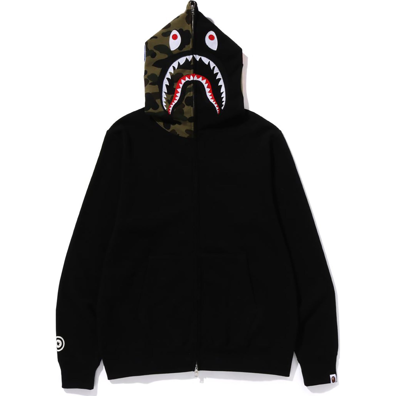 【新品】BAPE × ADIDAS SHARK FULL ZIP HOODIE BAPE x adidas Shark Fleece Full Zip Hoodie Black Men's