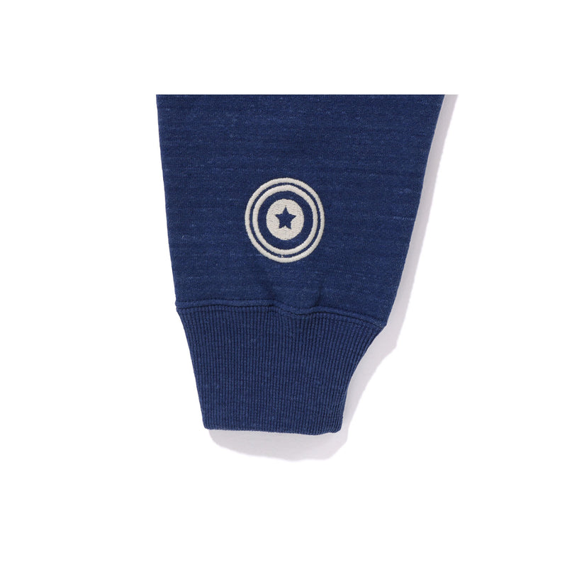 INDIGO SHARK FULL ZIP HOODIE MENS