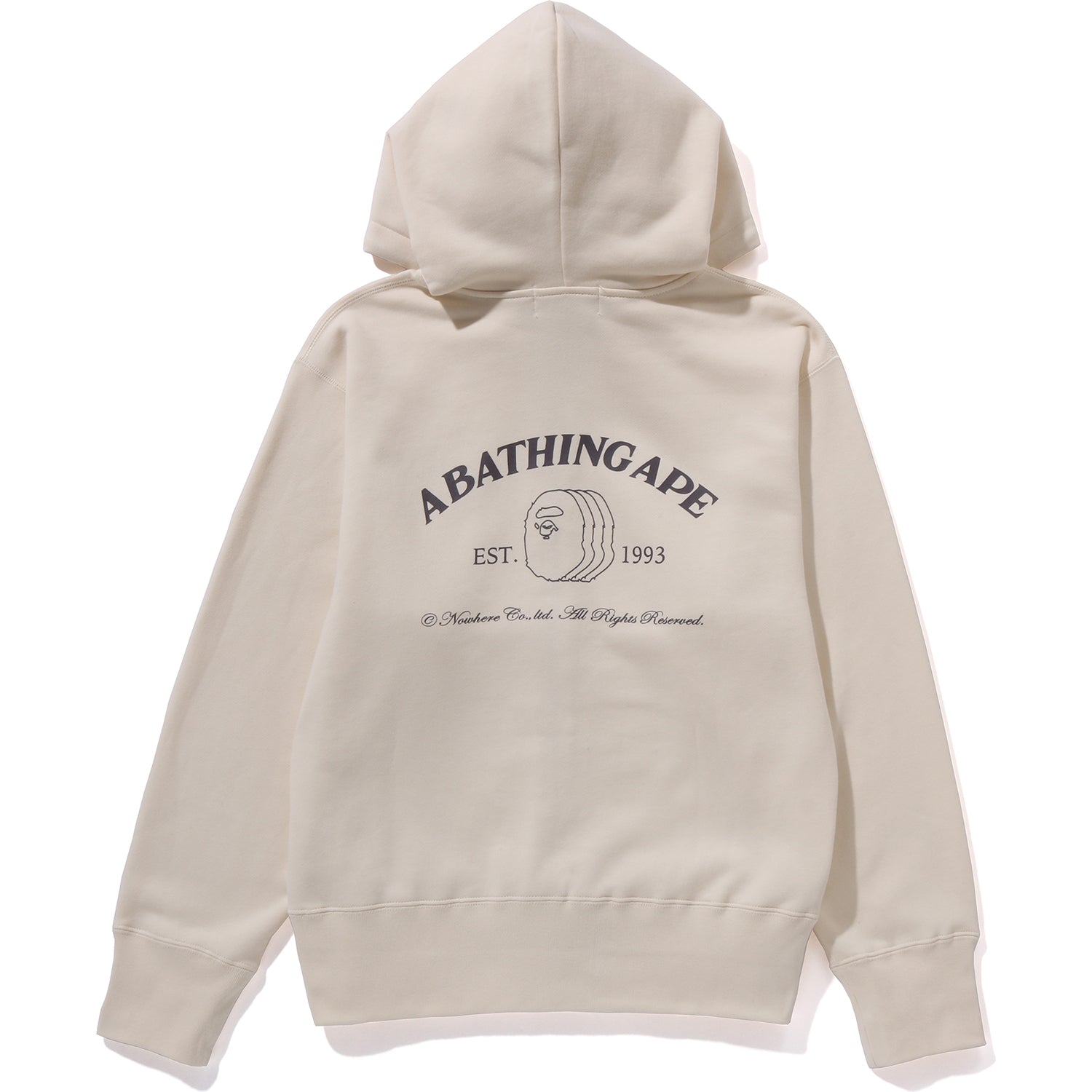 A Bathing Ape Zip Hoodie Wide Fit Ladies 1J80 215 001 Ivory M