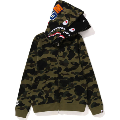 1ST CAMO DOUBLE SHARK FULL ZIP HOODIE LADIES | us.bape.com