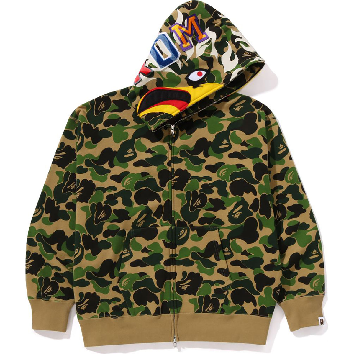 BAPE X READYMADE ABC CAMO EAGLE RELAXED FIT FULL ZIP HOODIE MENS