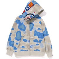 LIQUID CAMO SHARK RELAXED FIT FULL ZIP HOODIE MENS
