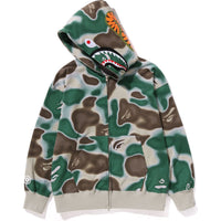 LIQUID CAMO SHARK RELAXED FIT FULL ZIP HOODIE MENS