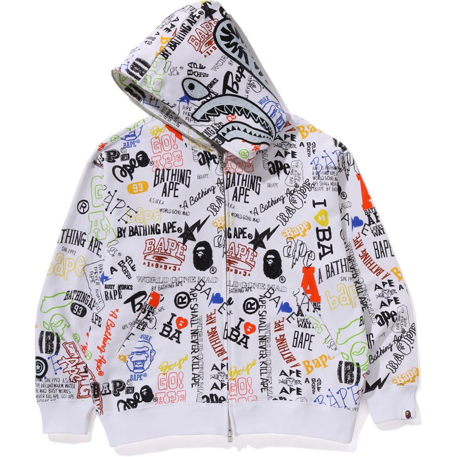 A BATHING APE - babyshark A Bathing Ape BAPE KIDS Shark Hoodie Jacket Size 90 12-18