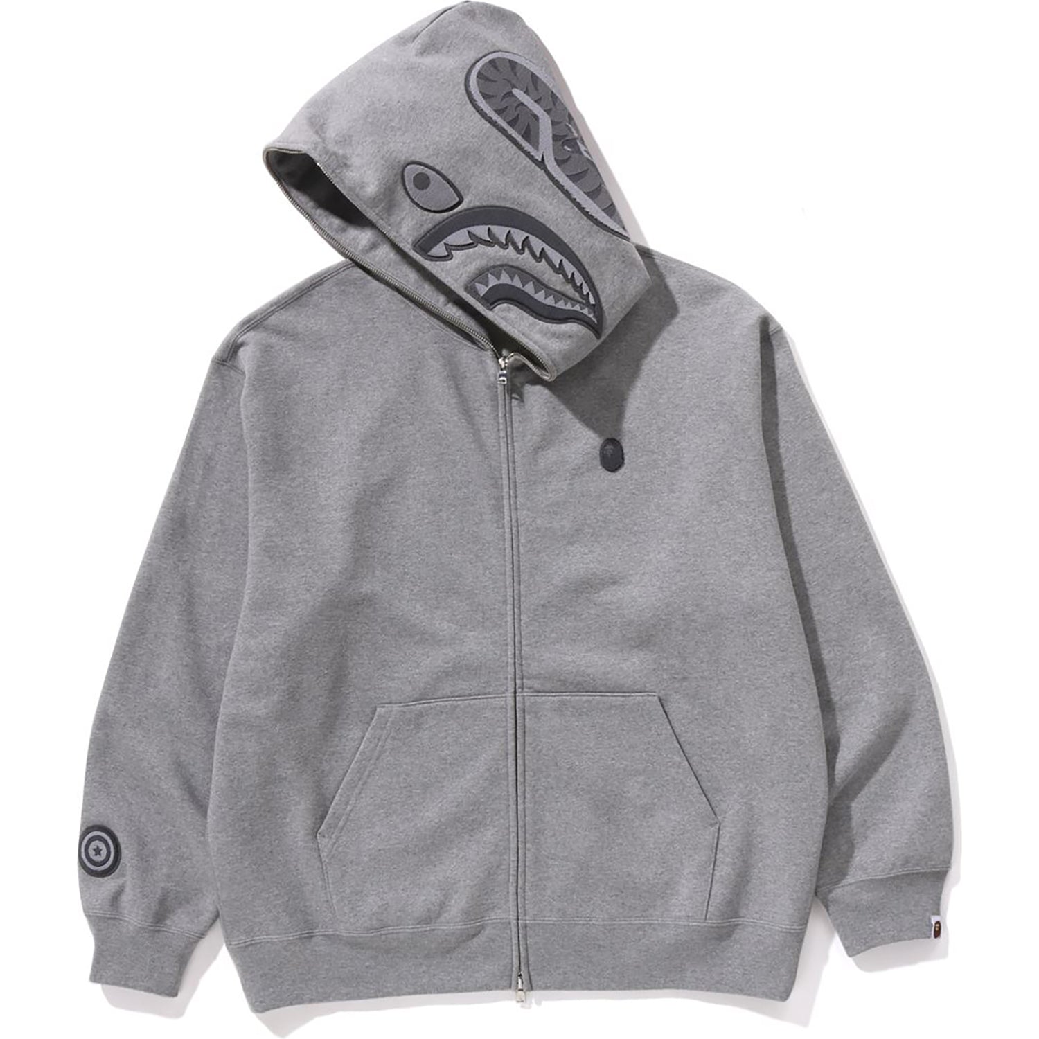 BAPE 美品OnePoint SharkFullZipHoodie BAPE Ape Head One Point Shark Zip Hoodie Black Men's - SS24 - US