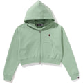 APE HEAD ONE POINT CROPPED ZIP HOODIE LADIES