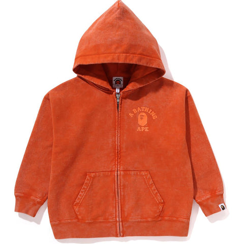 COLLEGE OVERDYE ZIP HOODIE RELAXED FIT KIDS