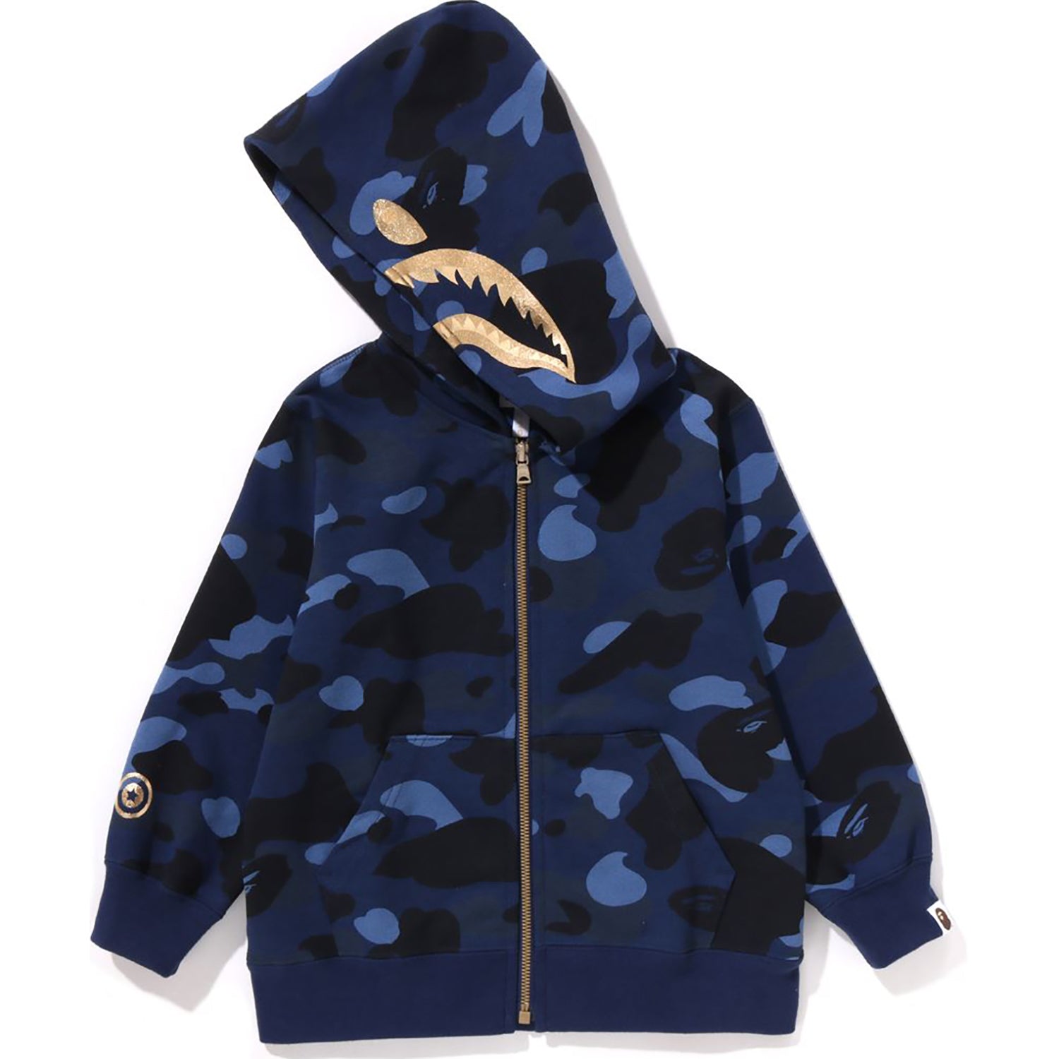 Color Camo Shark Zip Hoodie Kids 1K30 315 011 Yellow 90 9 12 Month