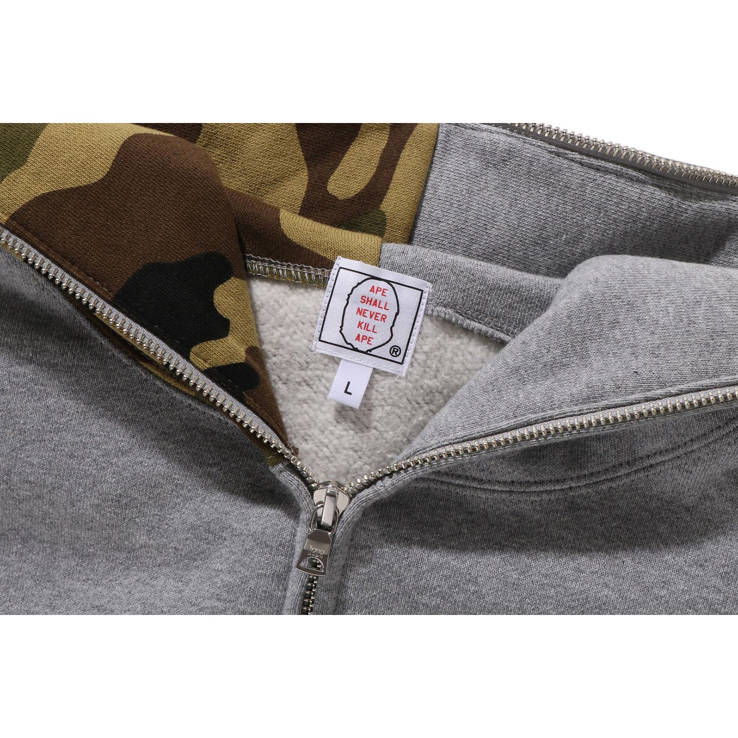 Bape outlet grey hoodie for men