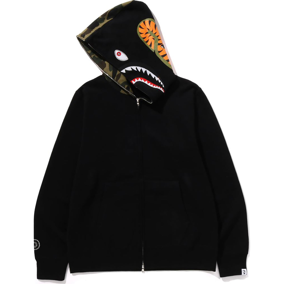 1ST CAMO SHARK FULL ZIP HOODIE MENS