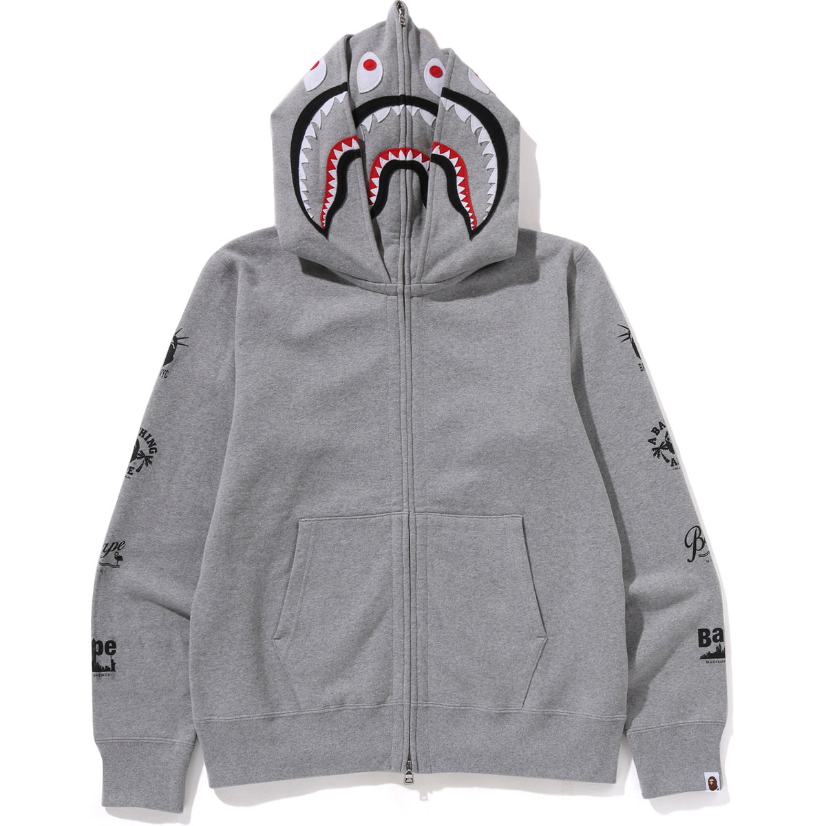 BAPE US DOUBLE SHARK FULL ZIP HOODIE MENS