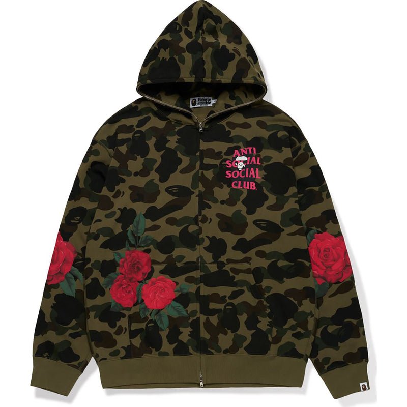 BAPE X ASSC FULL ZIP HOODIE MENS