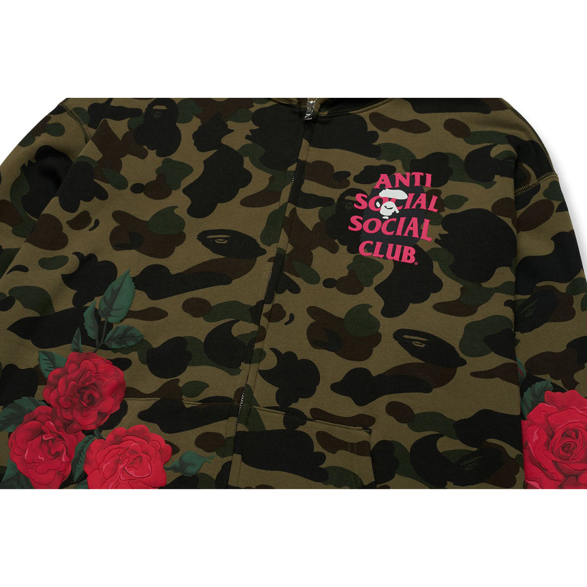 BAPE X ASSC FULL ZIP HOODIE MENS