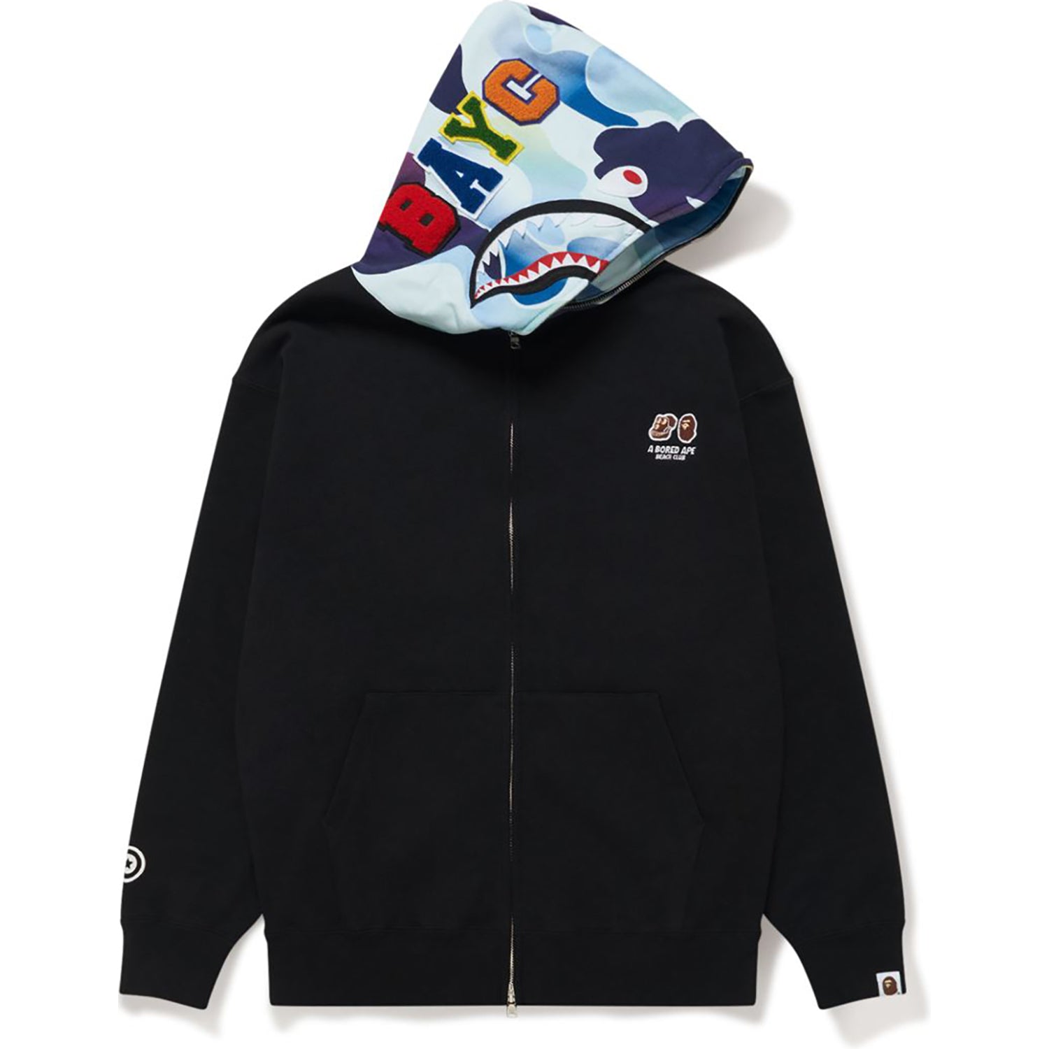 BAPE X BAYC SHARK FULL ZIP HOODIE MENS us.bape