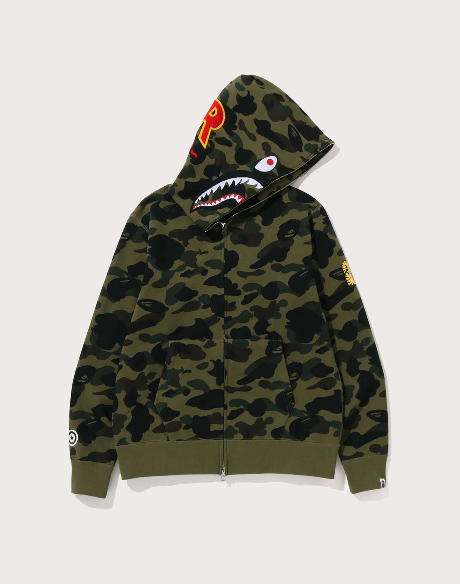 1ST CAMO 2ND SHARK FULL ZIP HOODIE MENS