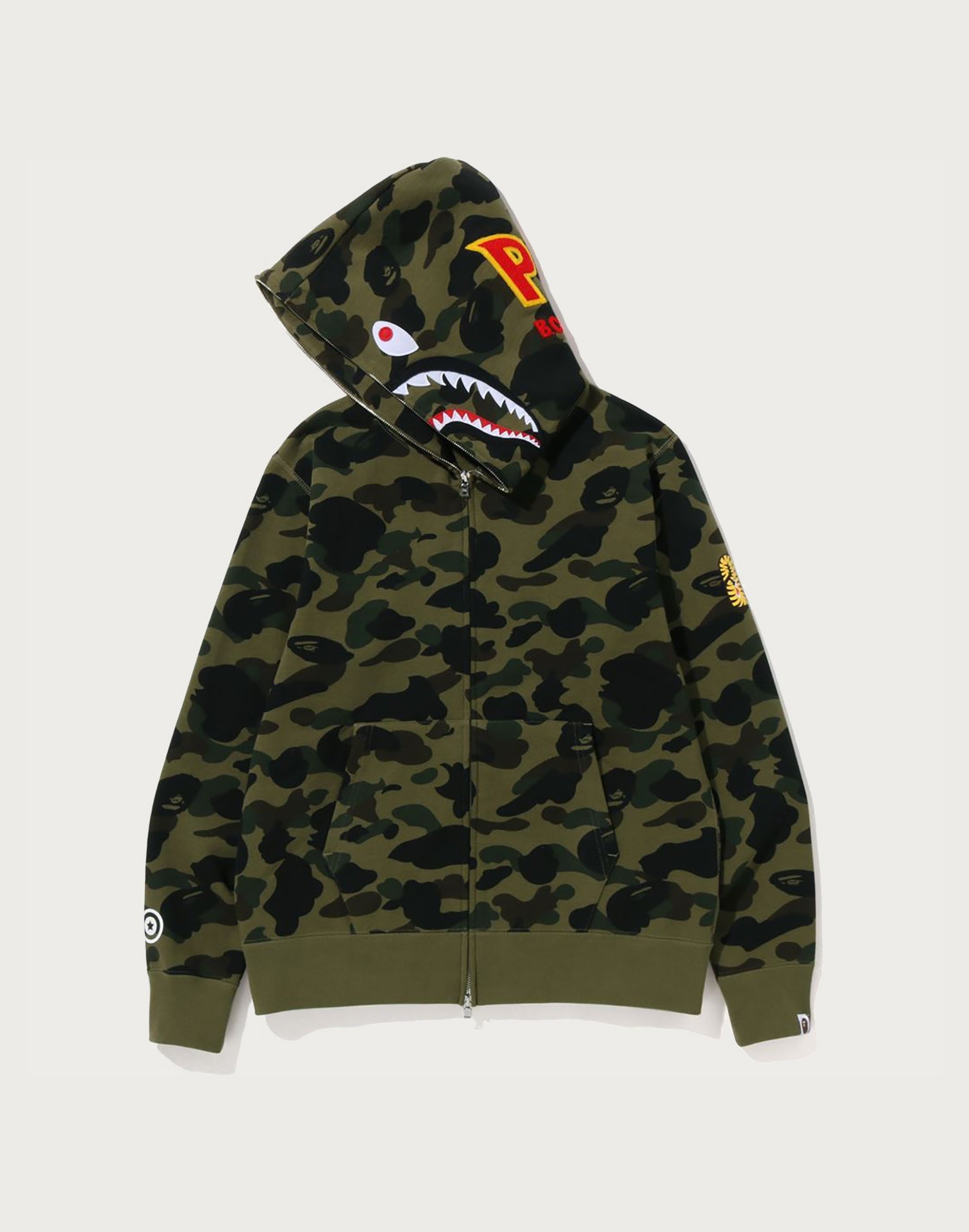 1ST CAMO 2ND SHARK FULL ZIP HOODIE MENS
