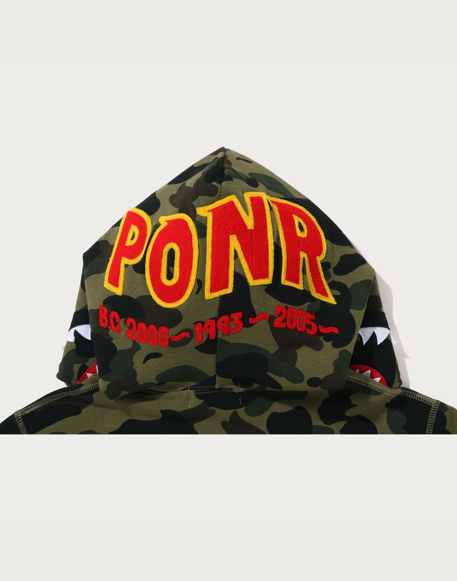 1ST CAMO 2ND SHARK FULL ZIP HOODIE MENS