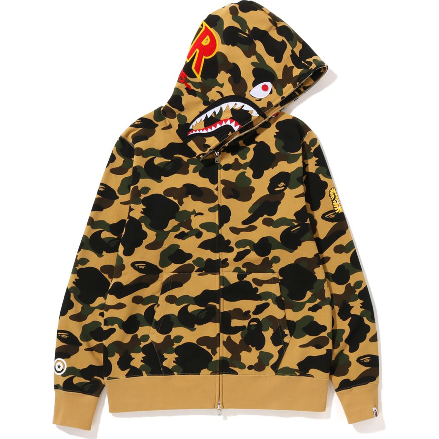 1ST CAMO 2ND SHARK FULL ZIP HOODIE MENS us.bape