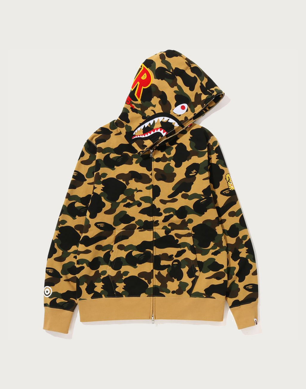 1ST CAMO 2ND SHARK FULL ZIP HOODIE MENS