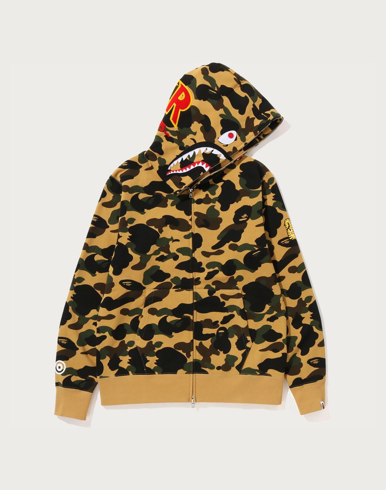 1ST CAMO 2ND SHARK FULL ZIP HOODIE MENS