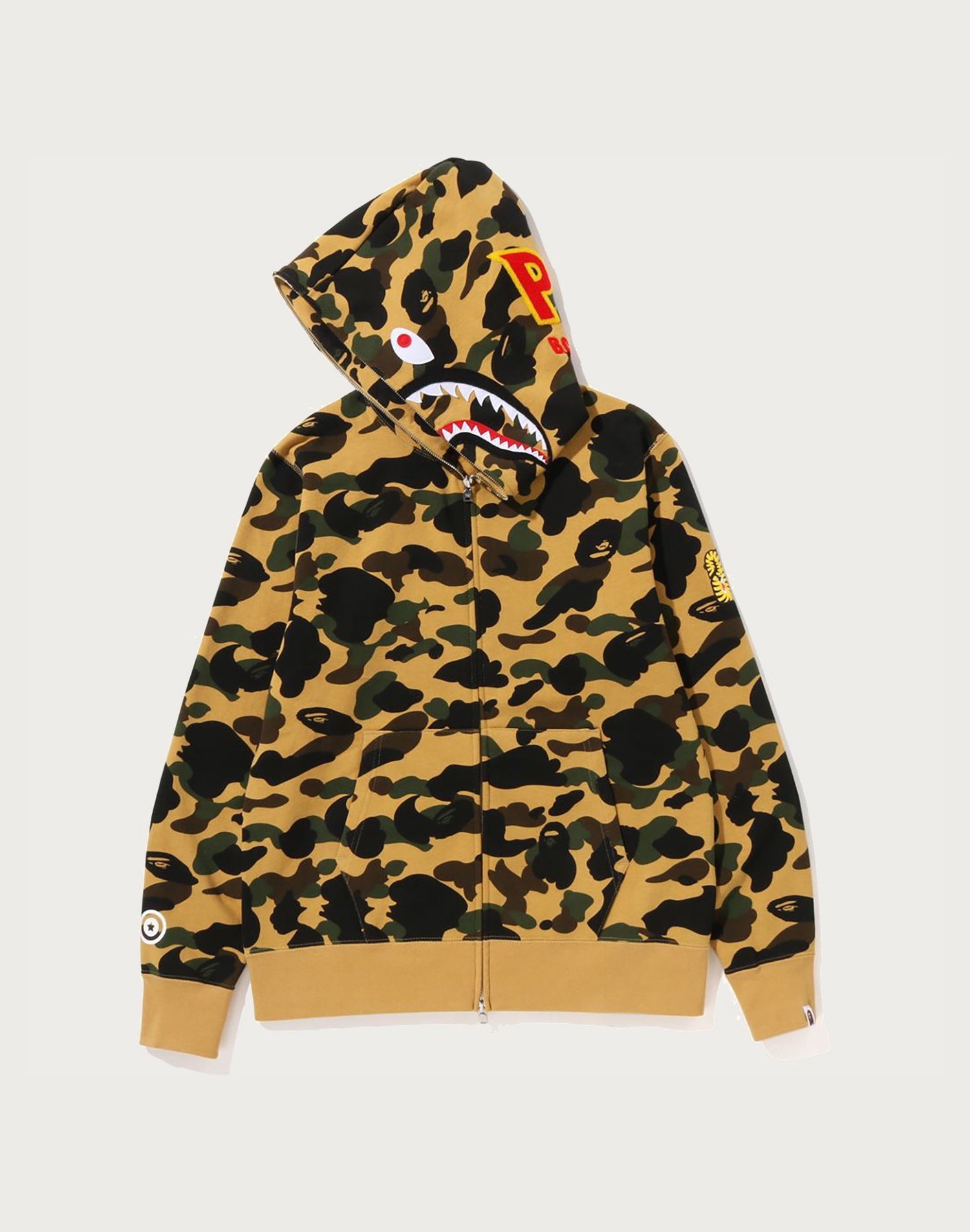 1ST CAMO 2ND SHARK FULL ZIP HOODIE MENS